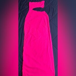 Skims Vibrant hot Pink One-Shoulder Dress
